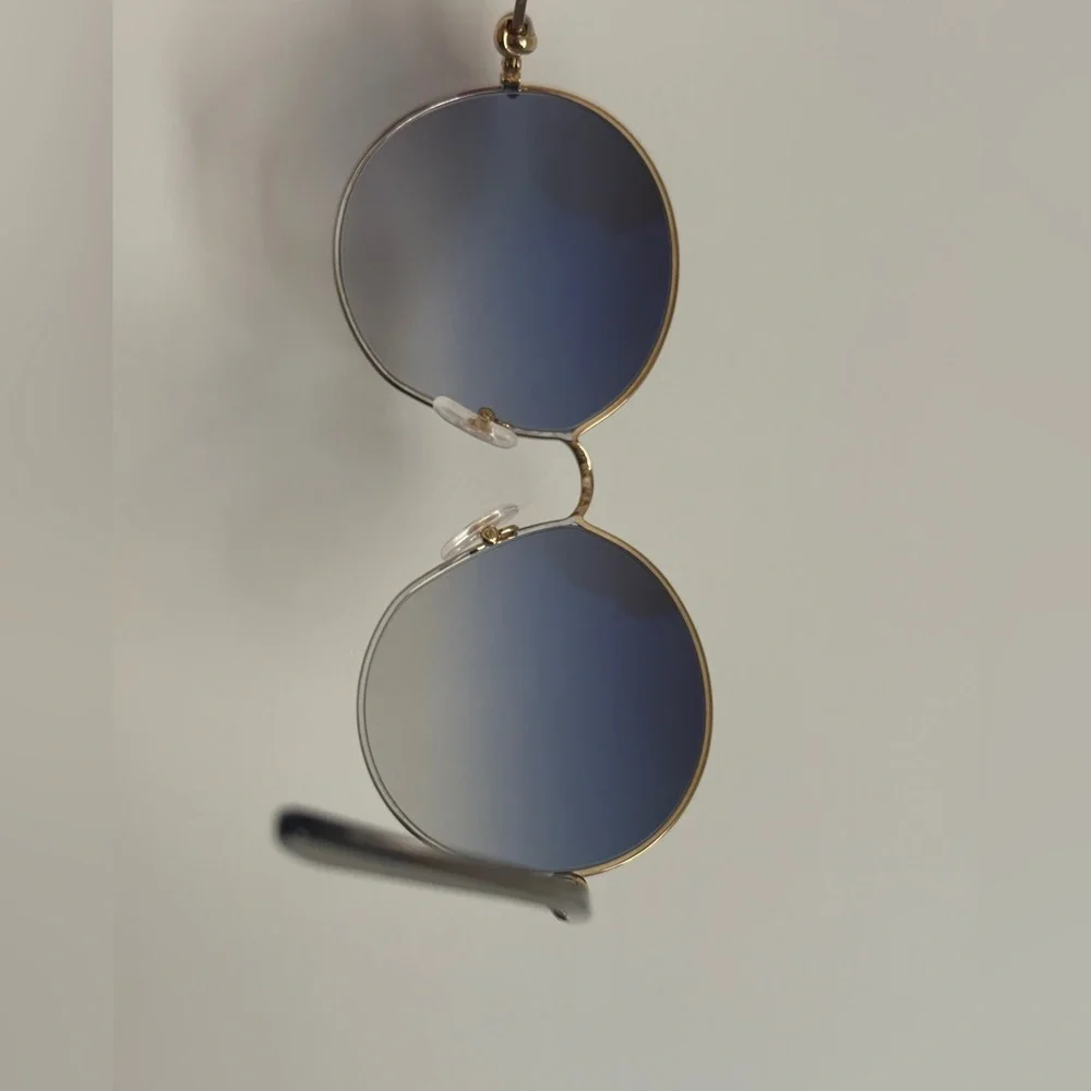 New Cartier CT0360S 001 gold/Silver grey blue sunglasses round classic (no case)